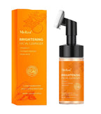 Turmeric VC Foaming Cleanser Turmeric Kojic Acid Facial Cleanser with Brush Dense Foam Moisturizing