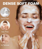Turmeric VC Foaming Cleanser Turmeric Kojic Acid Facial Cleanser with Brush Dense Foam Moisturizing