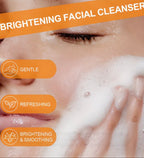 Turmeric VC Foaming Cleanser Turmeric Kojic Acid Facial Cleanser with Brush Dense Foam Moisturizing