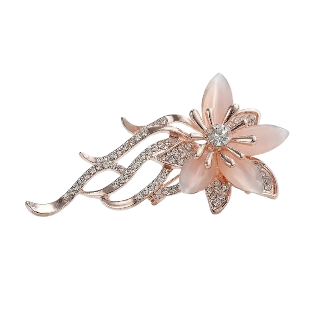Elegant Rhinestone Orchid Women Brooch
