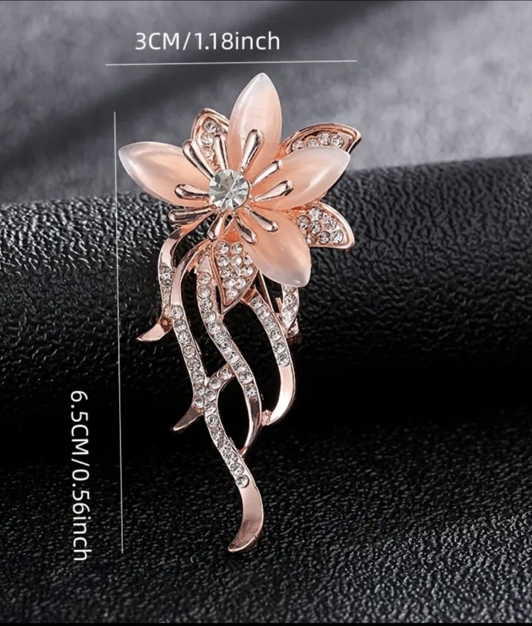 Elegant Rhinestone Orchid Women Brooch