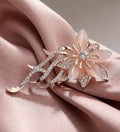 Elegant Rhinestone Orchid Women Brooch