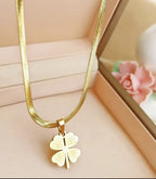 Minimalist Four-Leaf Clover Pendant Necklace