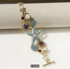 Bohemian Starfish & Shell Choker Set With Bracelet