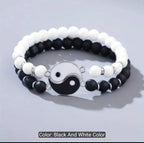 2-Piece Yin Yang Tai Chi Beaded Bracelets