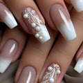 24pcs Glossy Long Coffin Press-On Nails