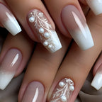 24pcs Glossy Long Coffin Press-On Nails