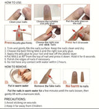 24pcs Glossy Long Coffin Press-On Nails