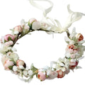 Mori Style Faux Rose Flower Garland Headband