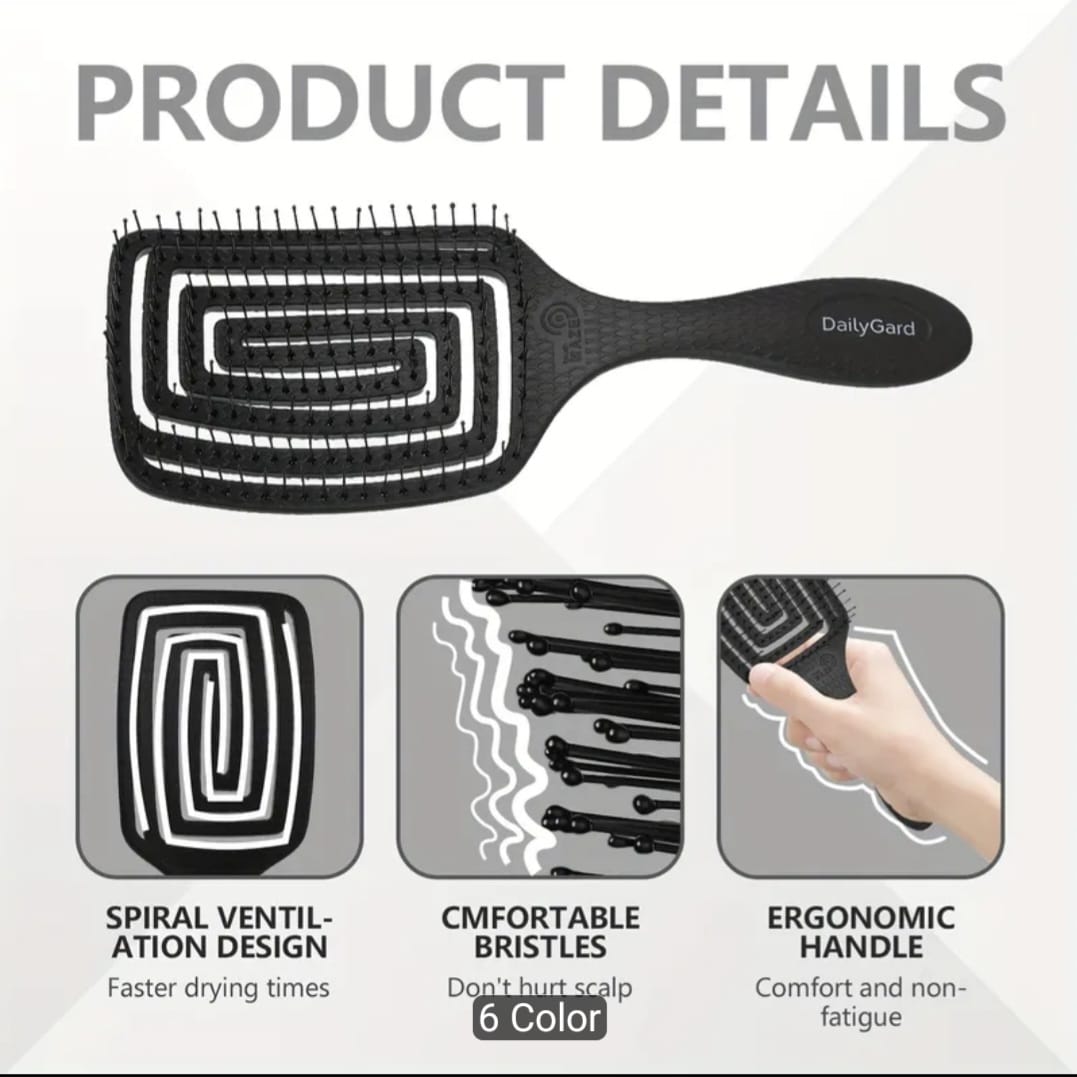 Professional Curved Paddle Brush