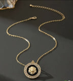Women’s Lion Head Pendant Necklace Set with Earrings