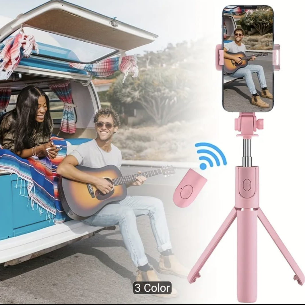 Multi-Function Selfie Stick Tripod with Wireless Remote