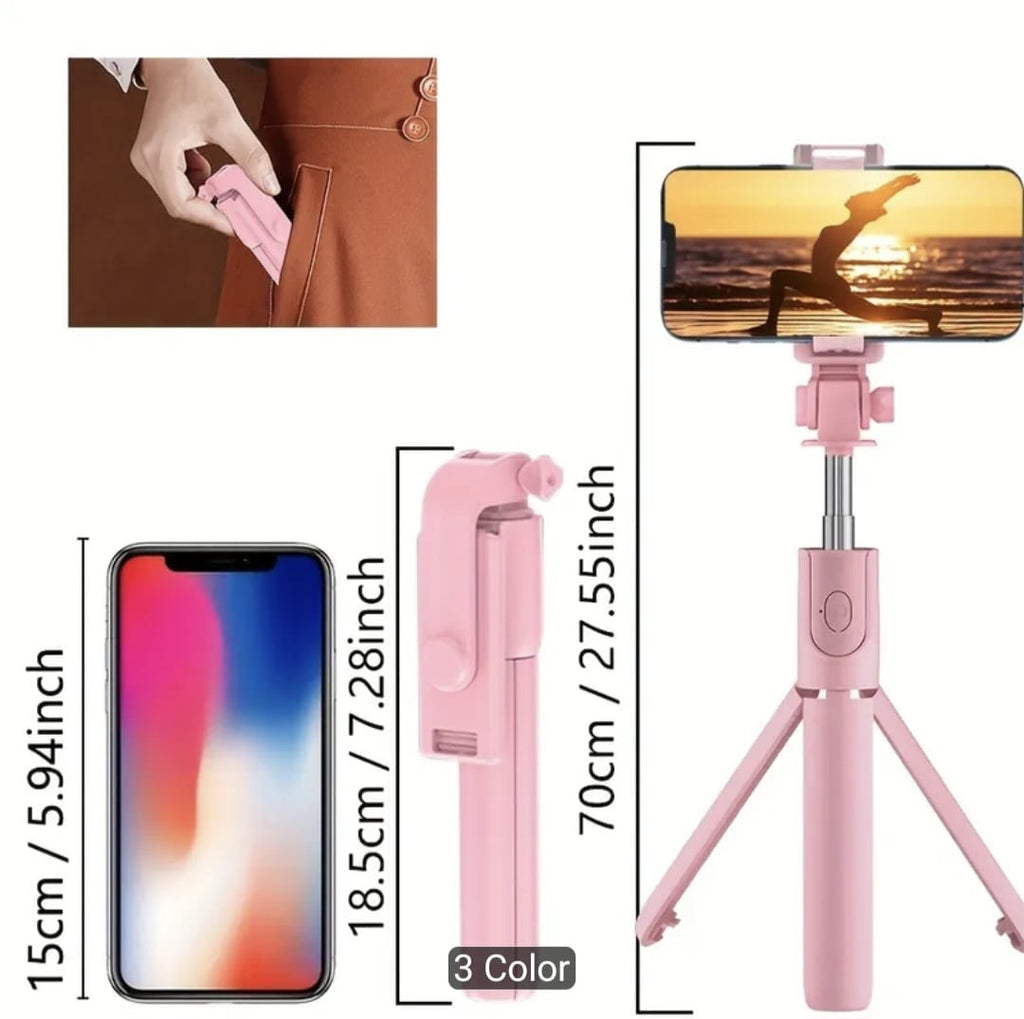 Multi-Function Selfie Stick Tripod with Wireless Remote