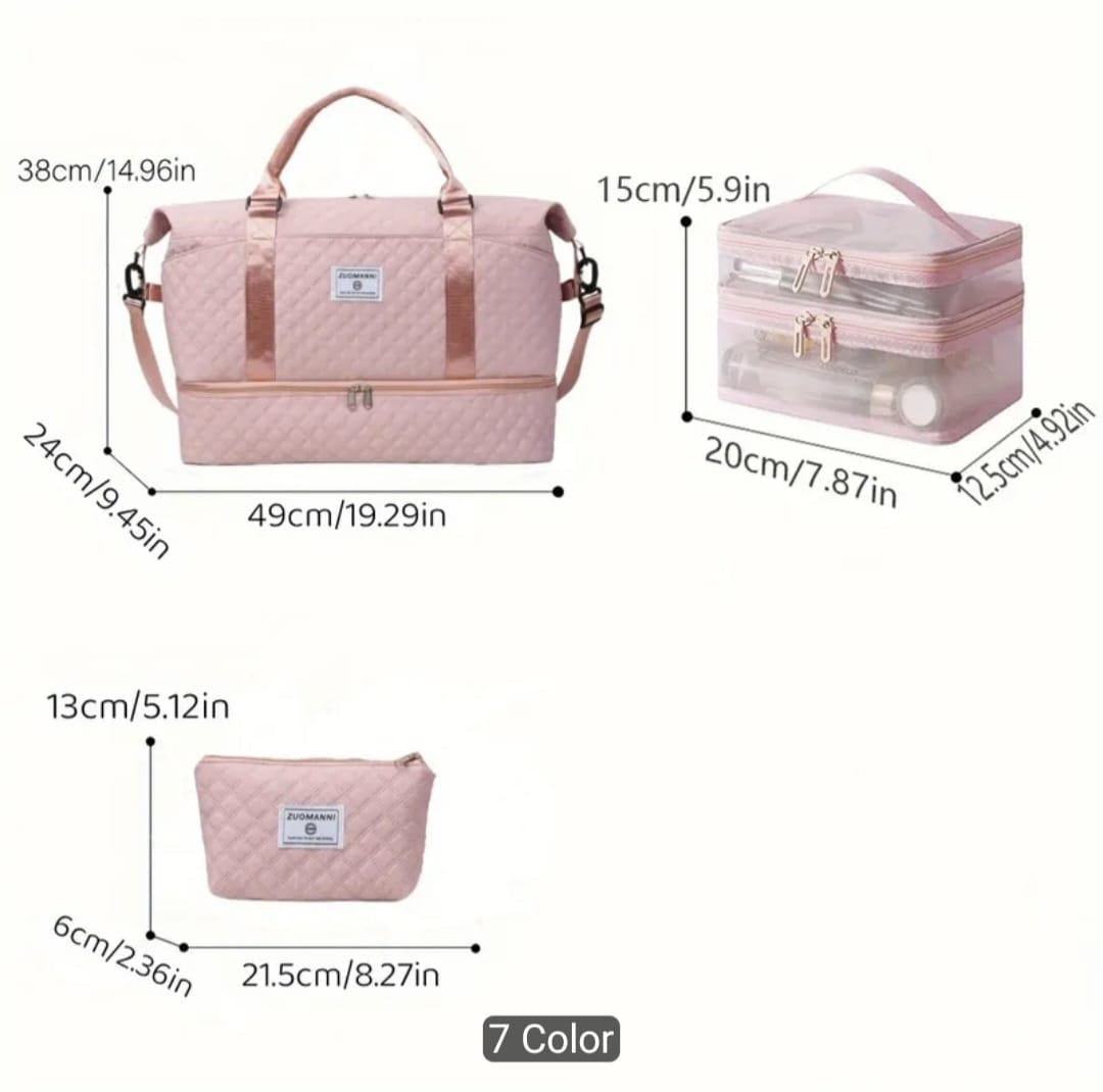 Large Capacity Women’s Travel & Gym Bag Set