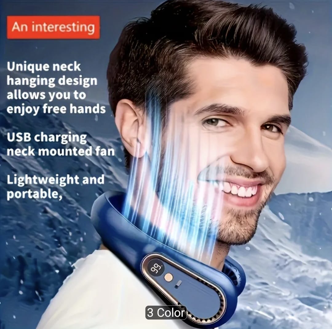 USB Rechargeable Blade-Free Neck Fan