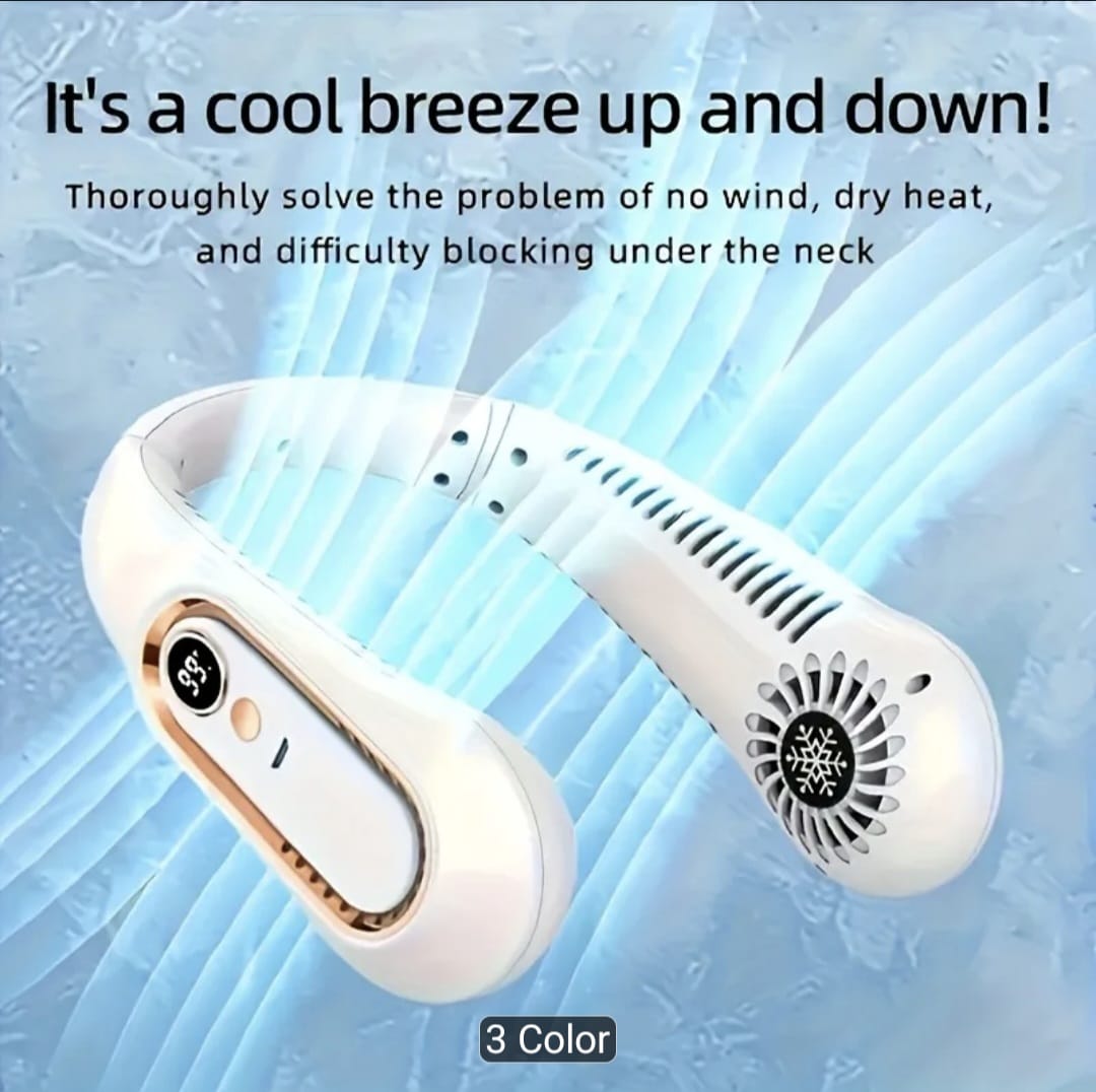 USB Rechargeable Blade-Free Neck Fan