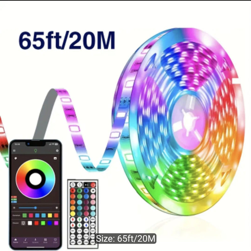 USB LED Light Strip with 44-Key Remote & App Control