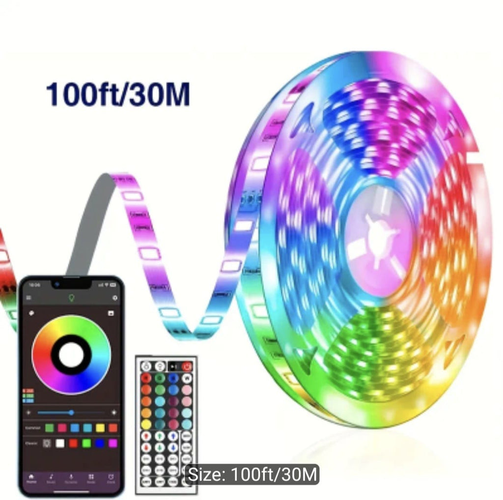 USB LED Light Strip with 44-Key Remote & App Control