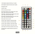USB LED Light Strip with 44-Key Remote & App Control
