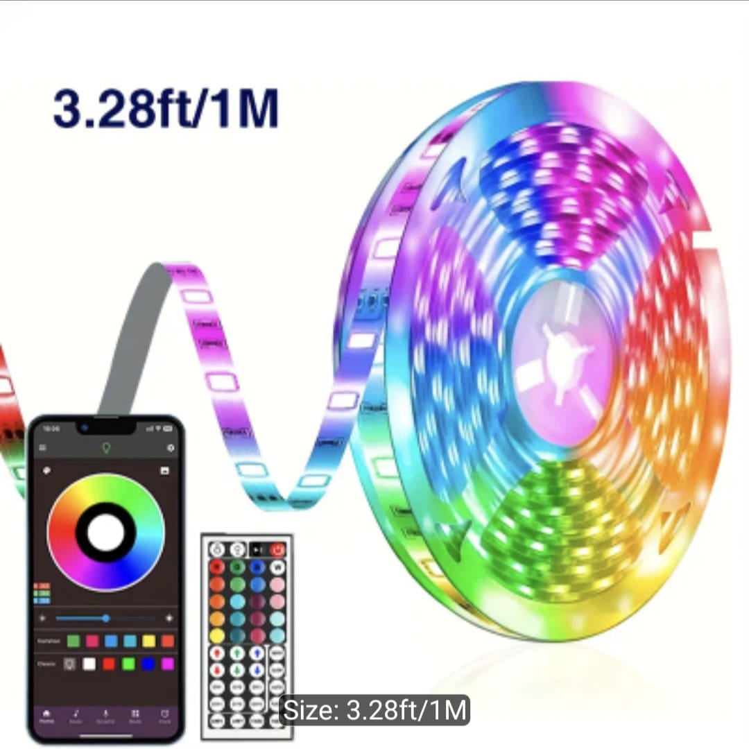 USB LED Light Strip with 44-Key Remote & App Control