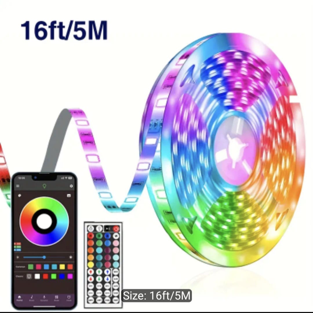 USB LED Light Strip with 44-Key Remote & App Control