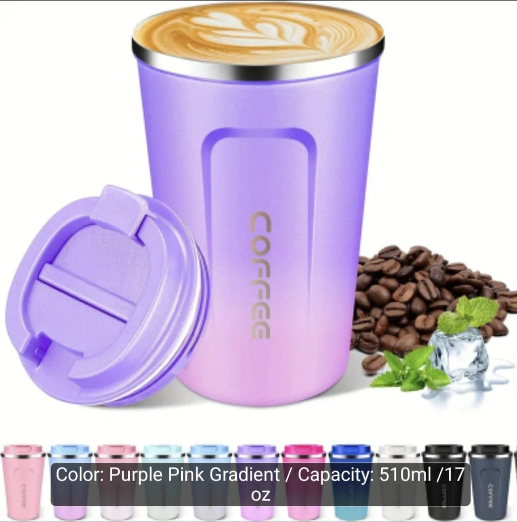 510ml/17oz Insulated Coffee Cup with Lid