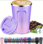 510ml/17oz Insulated Coffee Cup with Lid