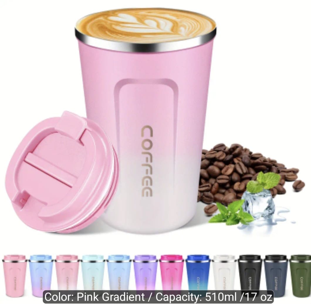 510ml/17oz Insulated Coffee Cup with Lid