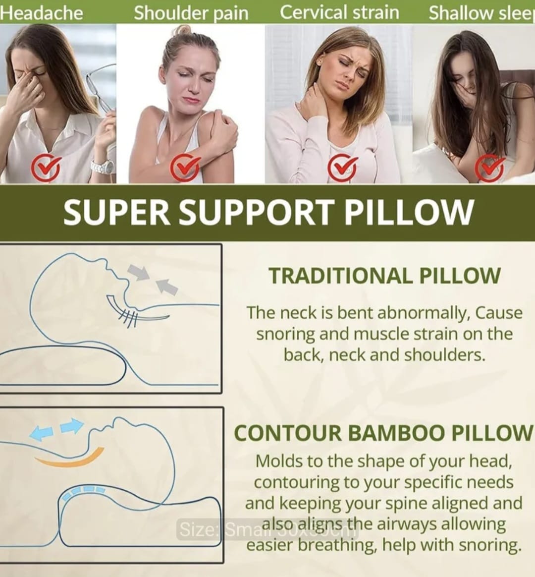 Bamboo Memory Foam Contour Pillow