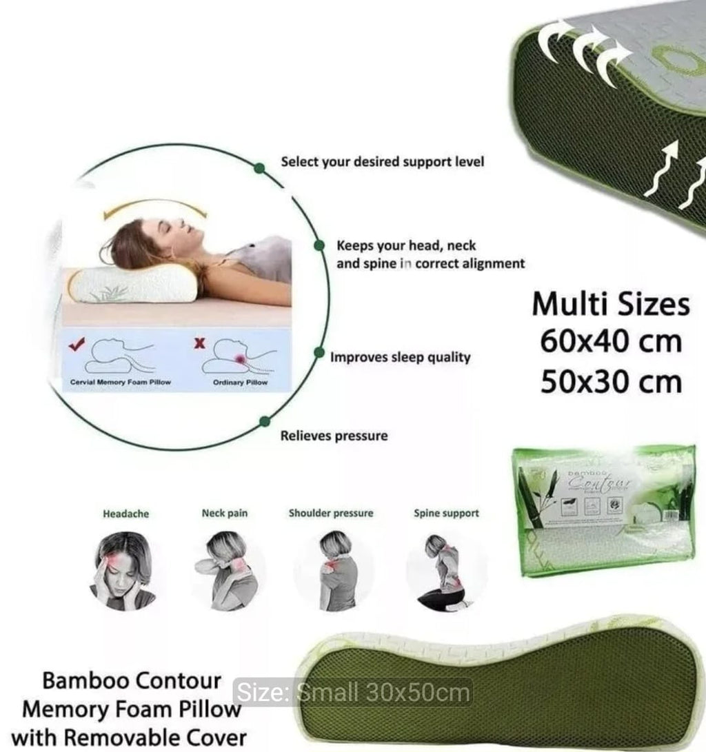 Bamboo Memory Foam Contour Pillow