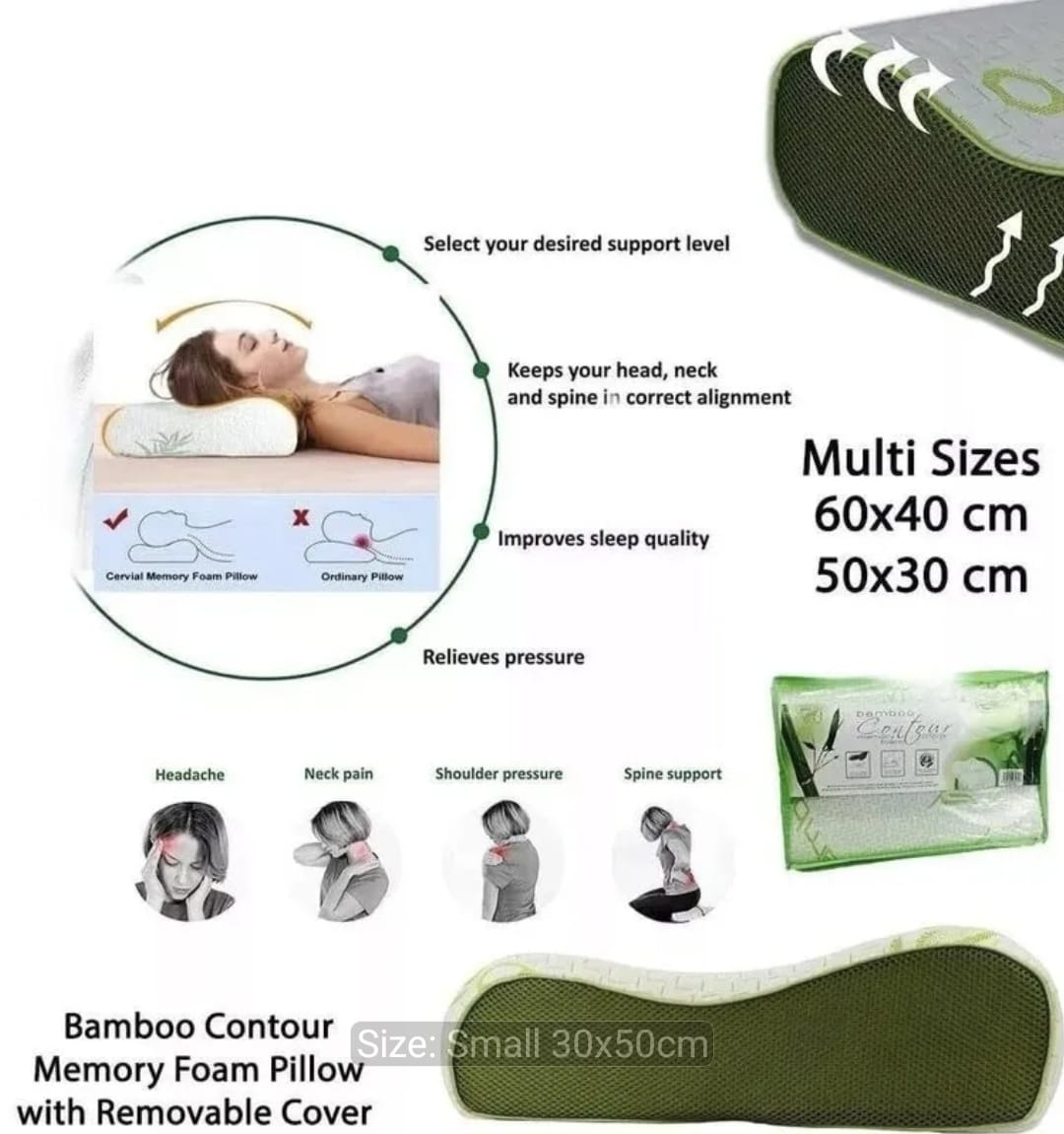 Bamboo Memory Foam Contour Pillow