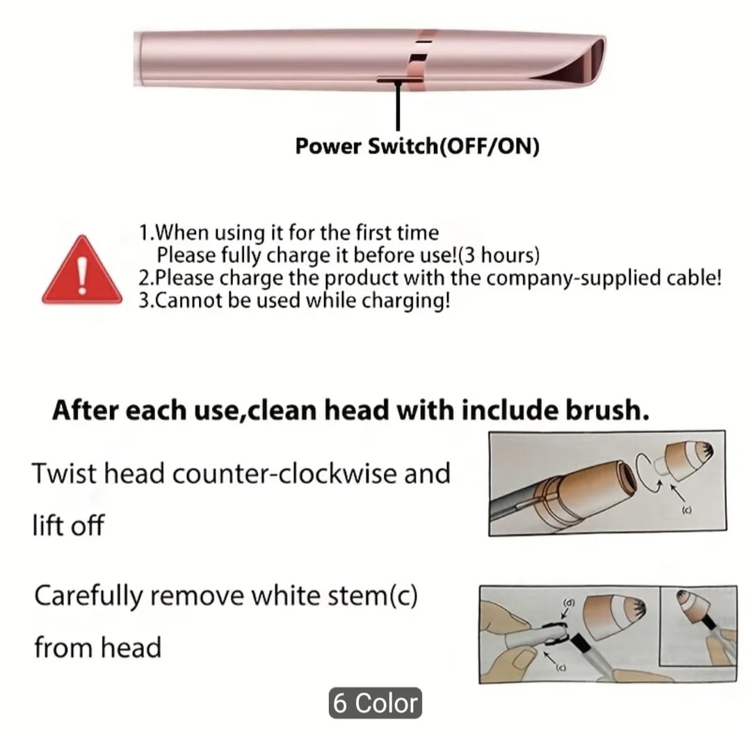 Portable Rechargeable Electric Eyebrow & Bikini Trimmer