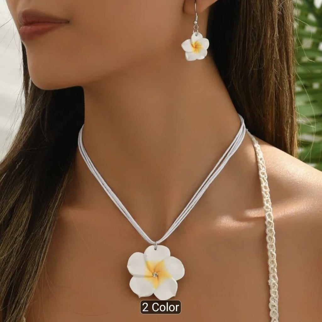 Bohemian Plumeria Jewelry Set
