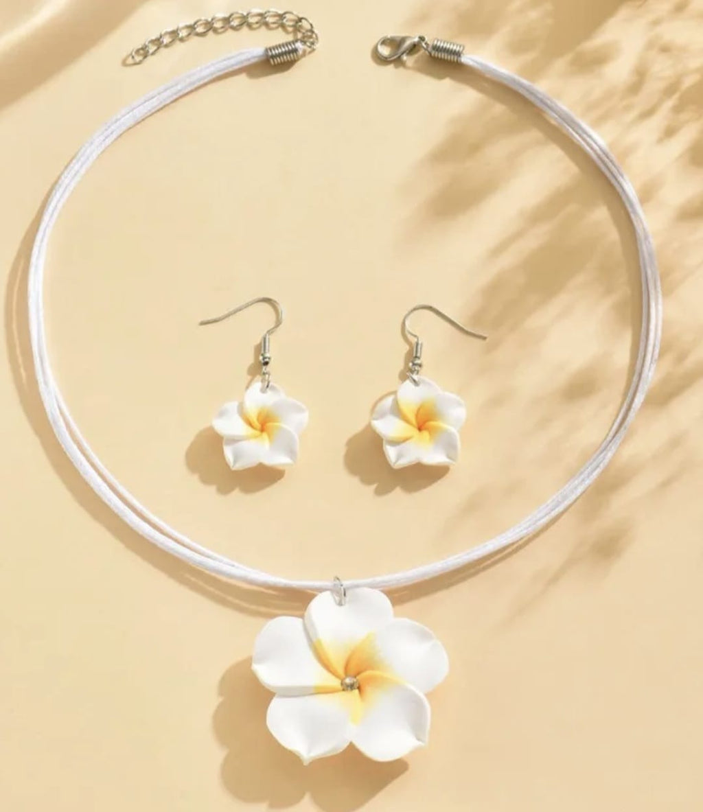 Bohemian Plumeria Jewelry Set