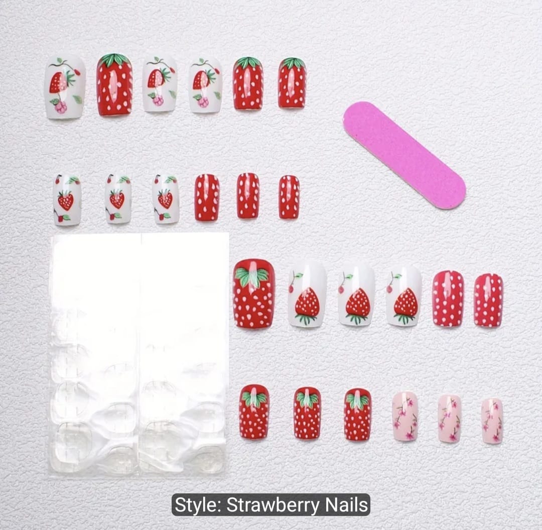 24pcs Square Press-On Nails Set