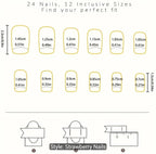 24pcs Square Press-On Nails Set