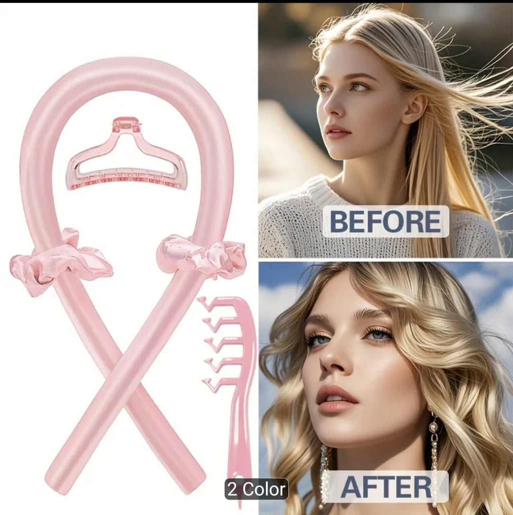 5pcs Heatless Curling Rod Headband Set