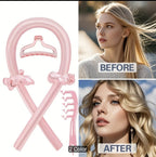 5pcs Heatless Curling Rod Headband Set