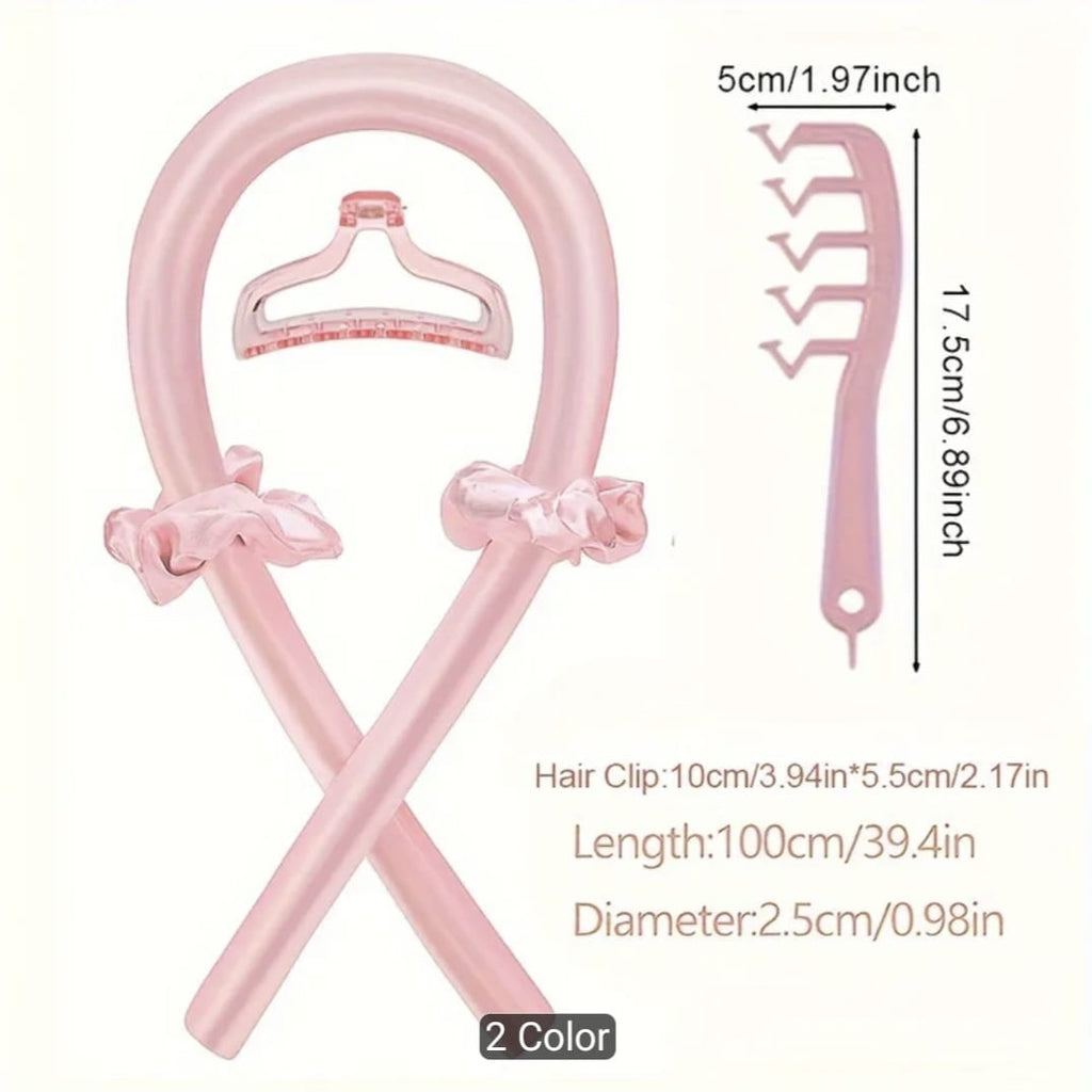 5pcs Heatless Curling Rod Headband Set