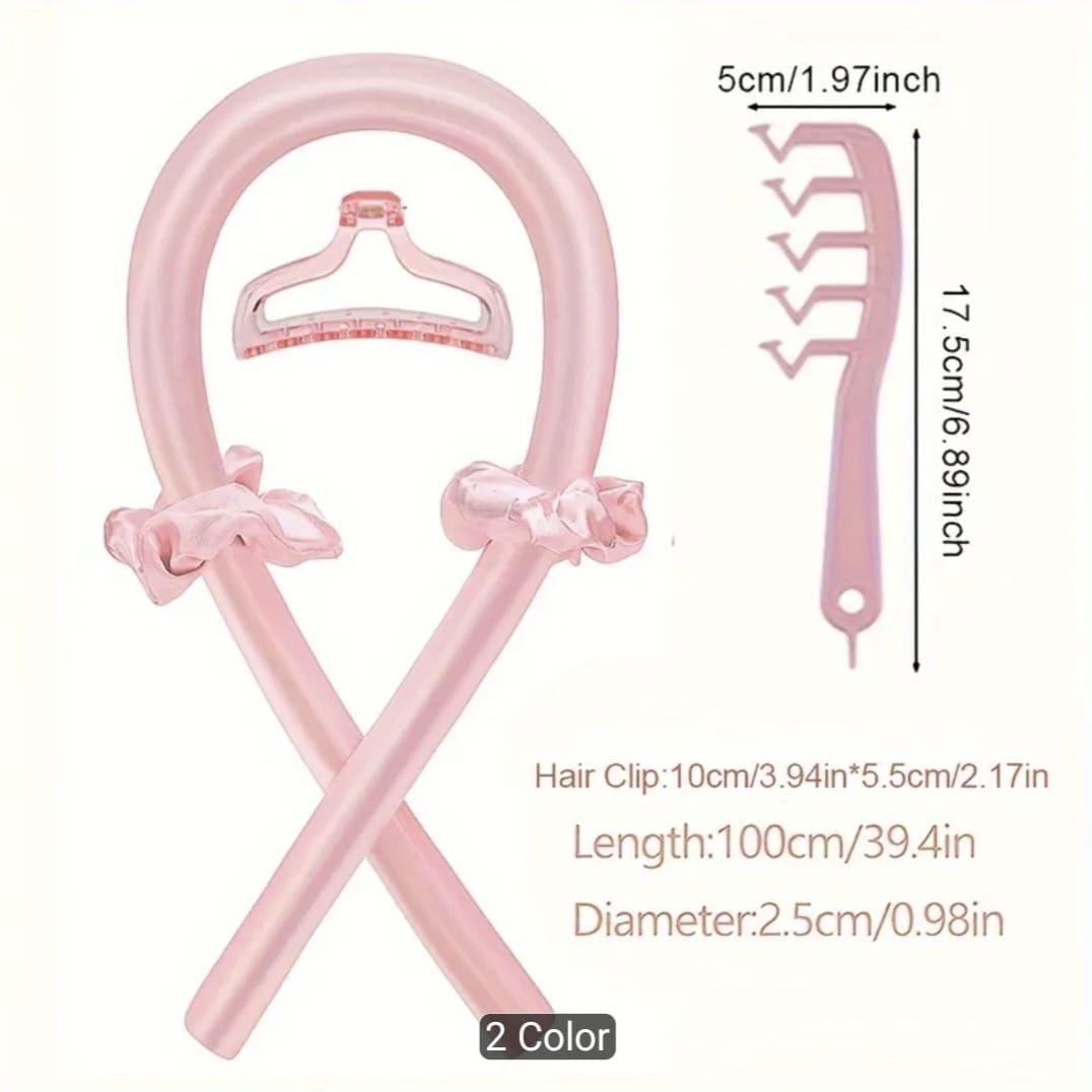 5pcs Heatless Curling Rod Headband Set