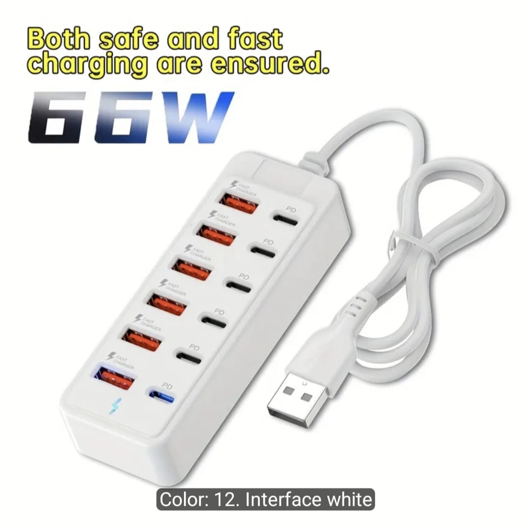 12-Port USB Fast Charging Station