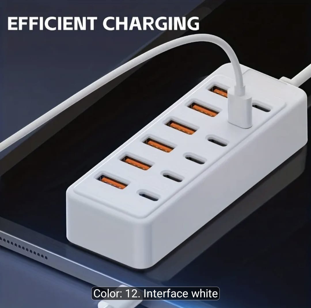 12-Port USB Fast Charging Station