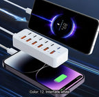12-Port USB Fast Charging Station