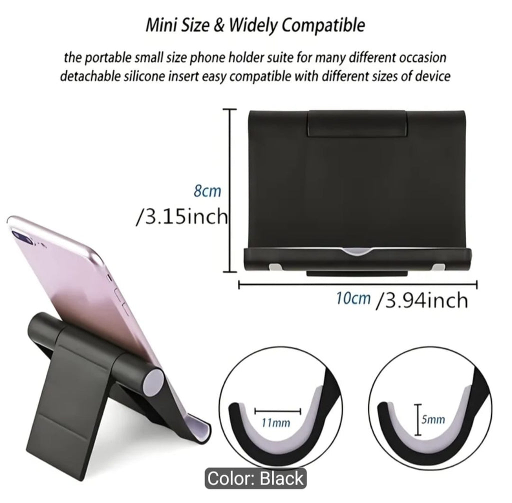 New Black Foldable Phone & Tablet Stand