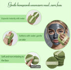 4Pcs Matcha Tea Facial Exfoliating Sponges