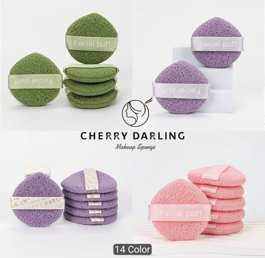 4Pcs Matcha Tea Facial Exfoliating Sponges