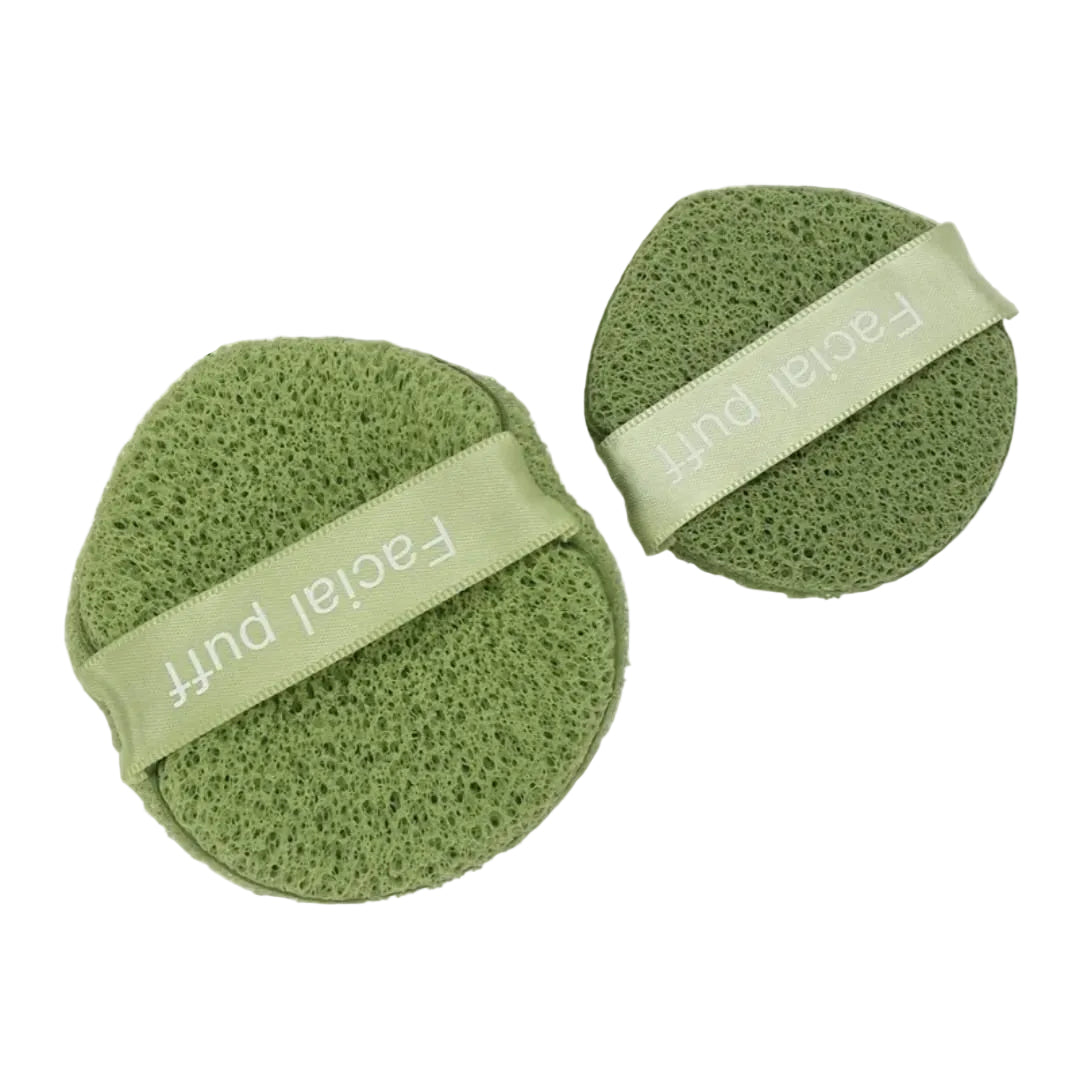 4Pcs Matcha Tea Facial Exfoliating Sponges