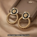 Vintage Lion Head Circle Earrings