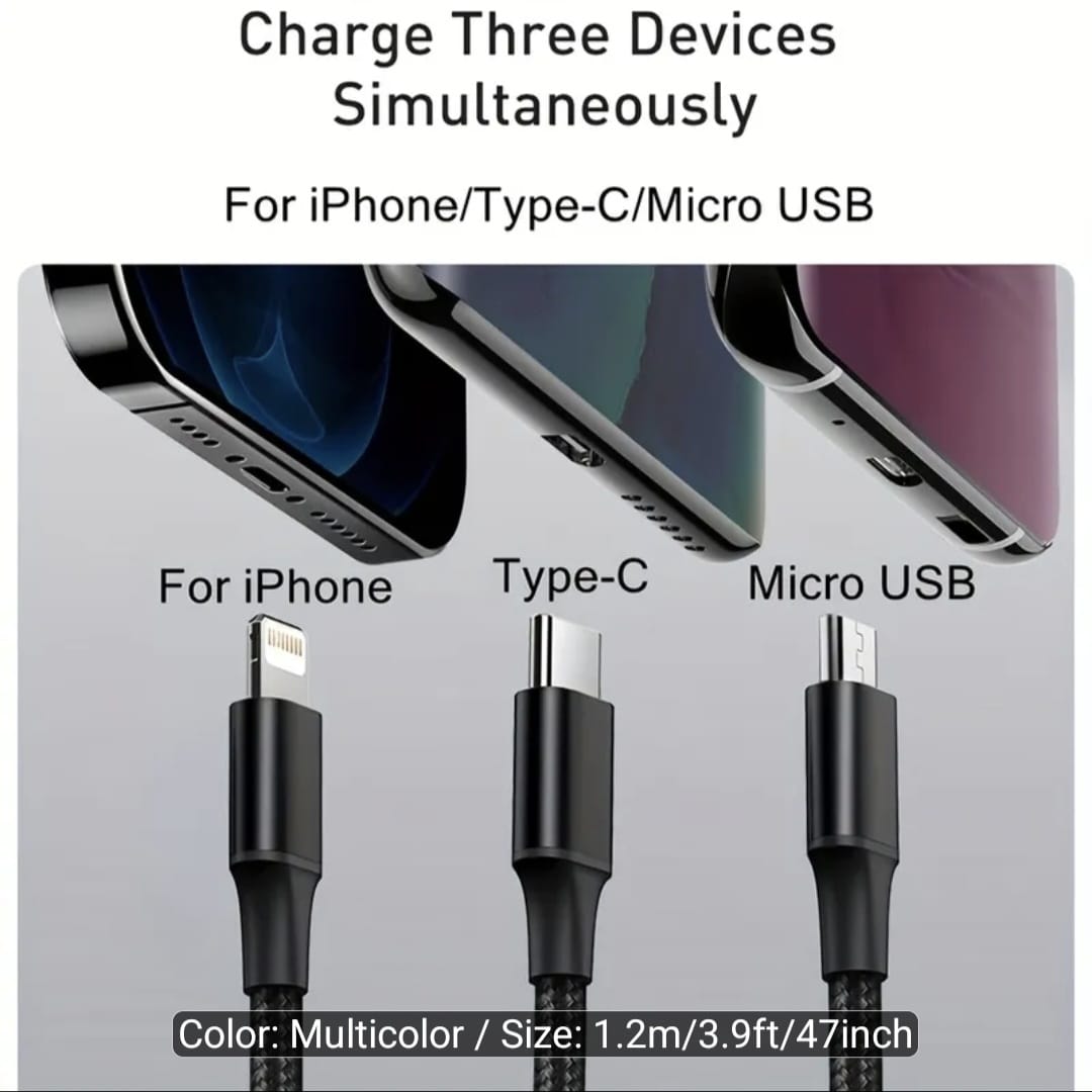 3-in-1 Multi USB Charging Cable