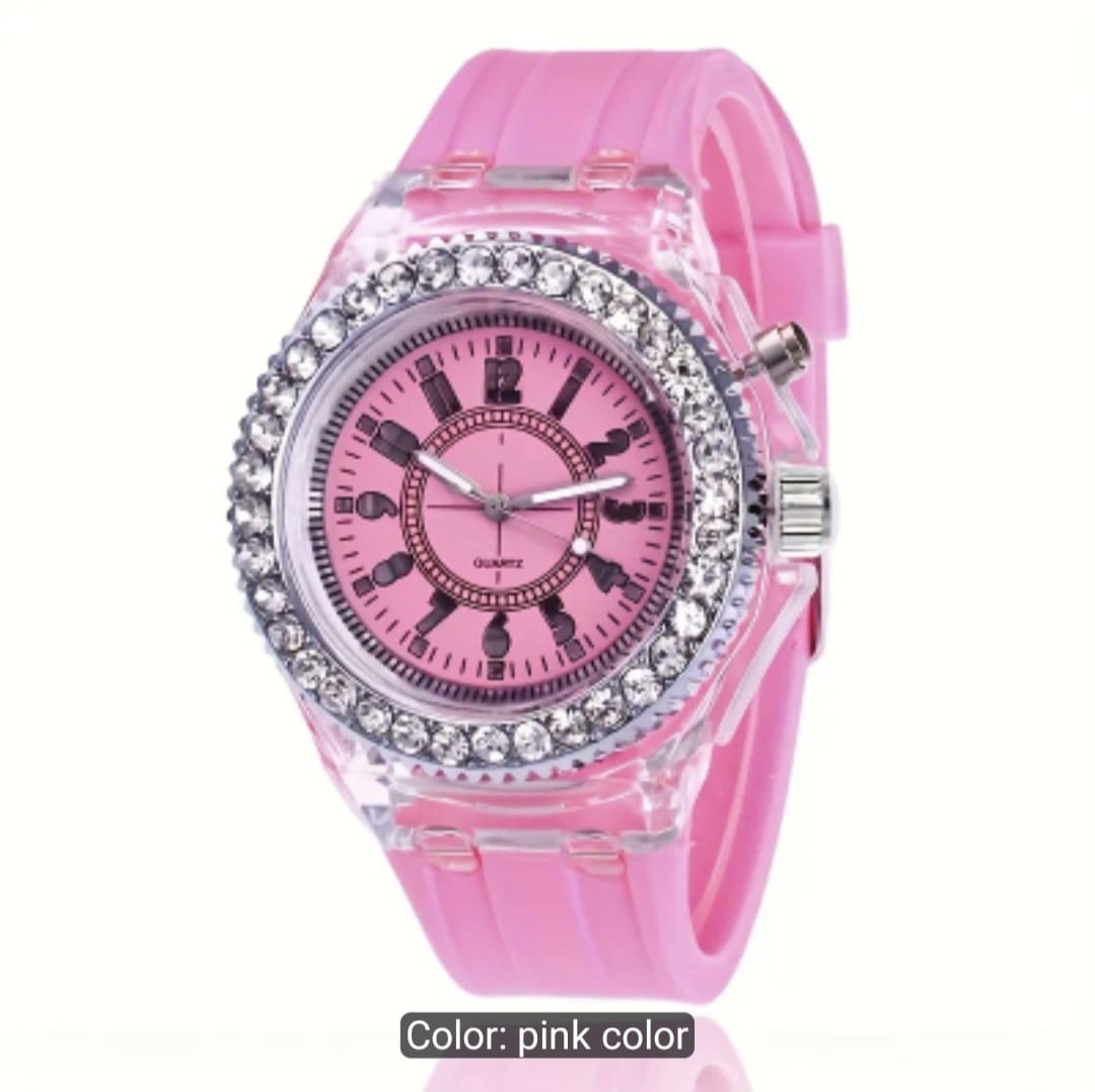 Fashionable Luminous Rhinestone Watch